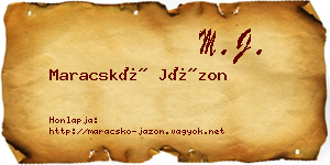 Maracskó Jázon névjegykártya